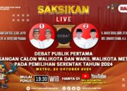 LIVE DEBAT PUBLIK PASANGAN CALON WALIKOTA DAN WAKIL WALIKOTA METRO TAHUN 2024