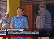 Kembali Jabat Anggota DPRD Lamteng, Agus Triono Lanjutkan Aspirasi Warga