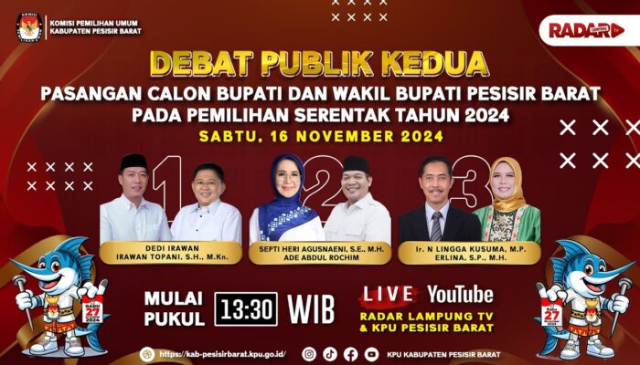 ? LIVE DEBAT PUBLIK PILKADA PESISIR BARAT TAHUN 2024