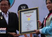 BANDAR LAMPUNG : Perayaan HUT KE-343 Kota Bandar Lampung Rekor MURI Sekubal Terpanjang & Terbesar