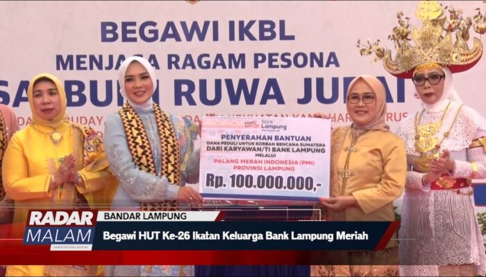 Begawi HUT Ke 26 Ikatan Keluarga Bank Lampung Meriah