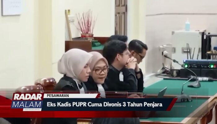 Eks Kadis PUPR Cuma Divonis 3 Tahun Penjara
