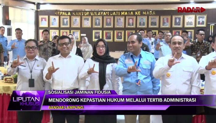 Kanwil Kemenkum Lampung Sosialisasi Jaminan Fidusia, Dorong Kepastian Hukum dan Tertib Administrasi