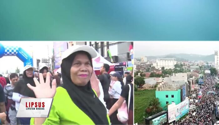 Pecah! Ribuan Warga Padati Jalan Sehat HUT ke 344 Kota Bandar Lampung