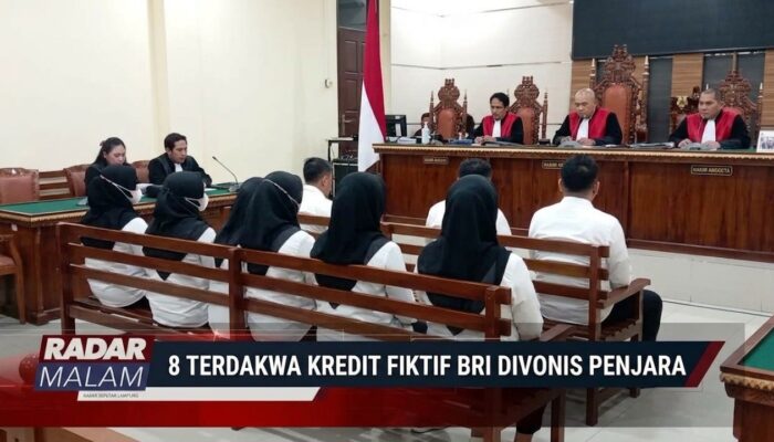 8 Terdakwa Korupsi Kredit Fiktif BRI di Bandar Lampung Divonis  Penjara