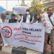Ratusan Jurnalis Geruduk Mapolda Sumsel, Desak 3×24 Jam Pelaku Pengeroyokan Wartawan Ditangkap