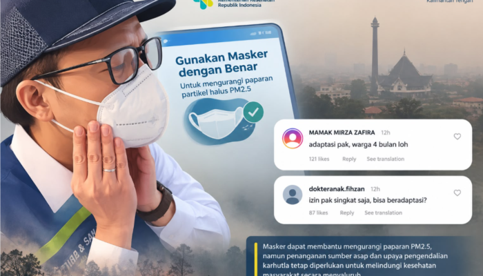 Kemenkes Edukasi Masker di Tengah Kabut Asap, Warganet Singgung Warga yang Bertahan Berbulan-bulan